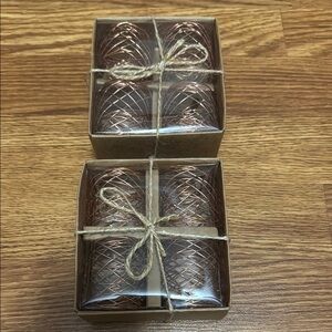 Copper Wire Napkin Rings. 2 sets of 4. NWT.